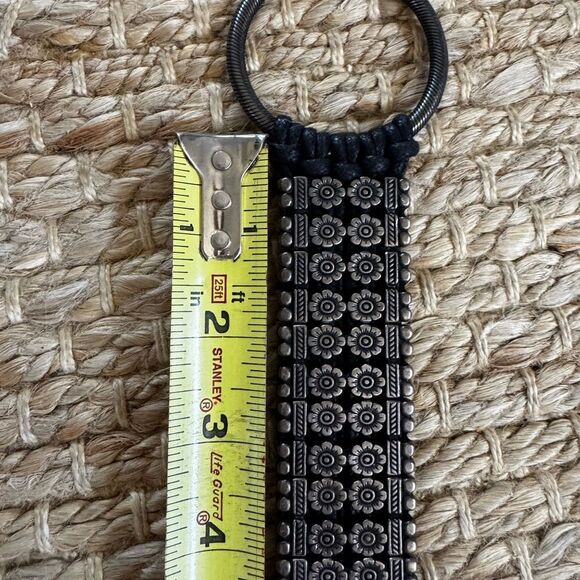 ANTONAZZI Firenze Italian Leather Belt M – Silver Floral Studded, Boho nwot - Picture 16 of 17